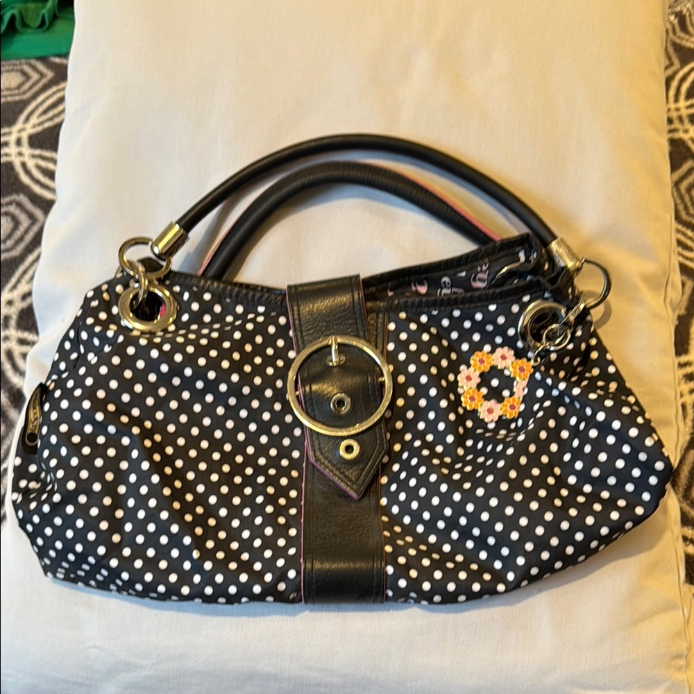 LeSportsac The OC Polka Dot Handbag with Floral Accent